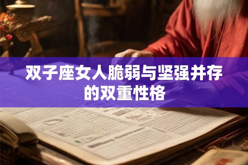 双子座女人脆弱与坚强并存的双重性格