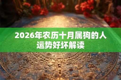 2026年农历十月属狗的人运势好坏解读