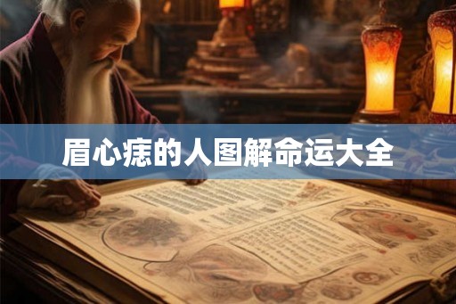 眉心痣的人图解命运大全 眉心痣的人图解命运大全
