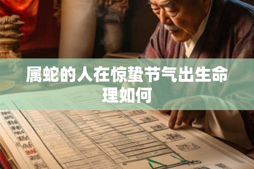 属蛇的人在惊蛰节气出生命理如何