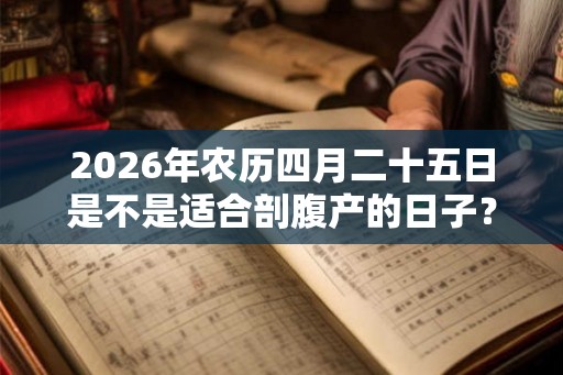 2026年农历四月二十五日是不是适合剖腹产的日子？