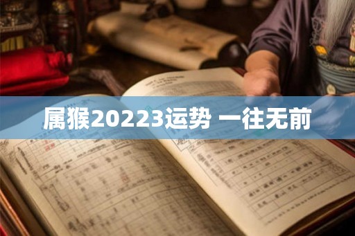 属猴20223运势 一往无前