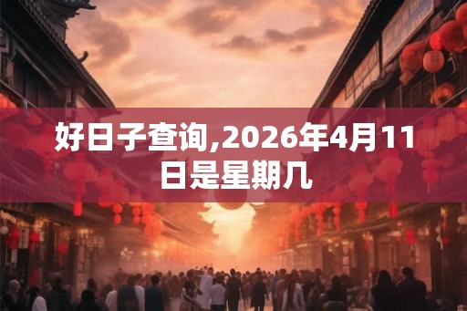 好日子查询,2026年4月11日是星期几