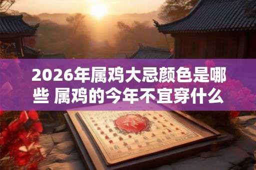2026年属鸡大忌颜色是哪些 属鸡的今年不宜穿什么颜色