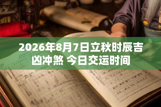 2026年8月7日立秋时辰吉凶冲煞 今日交运时间