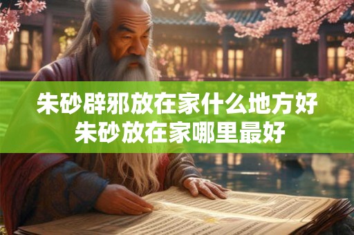 朱砂辟邪放在家什么地方好 朱砂放在家哪里最好