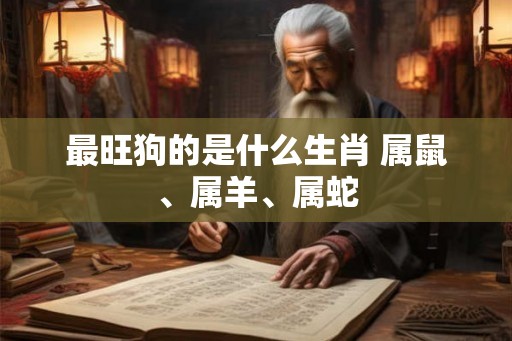 最旺狗的是什么生肖 属鼠、属羊、属蛇