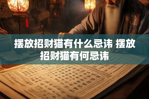 摆放招财猫有什么忌讳 摆放招财猫有何忌讳 摆放招财猫有什么忌讳 摆放招财猫有何忌讳