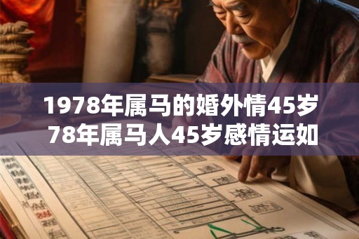 1978年属马的婚外情45岁 78年属马人45岁感情运如何