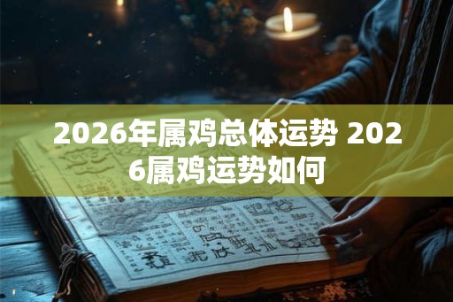 2026年属鸡总体运势 2026属鸡运势如何