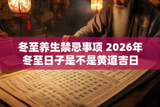 冬至养生禁忌事项 2026年冬至日子是不是黄道吉日 冬至养生禁忌事项 2026年冬至日子是不是黄道吉日