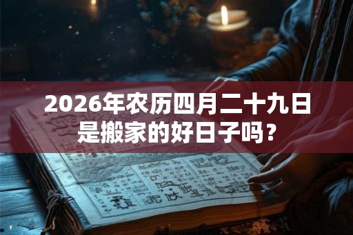 2026年农历四月二十九日是搬家的好日子吗? 2026年农历四月二十九日是搬家的好日子吗?