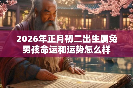 2026年正月初二出生属兔男孩命运和运势怎么样
