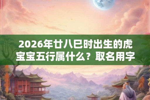 2026年廿八巳时出生的虎宝宝五行属什么？取名用字精选