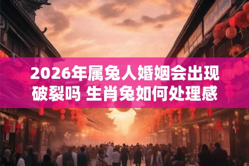 2026年属兔人婚姻会出现破裂吗 生肖兔如何处理感情危机