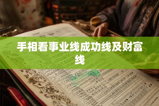 手相看事业线成功线及财富线 手相看事业线成功线及财富线
