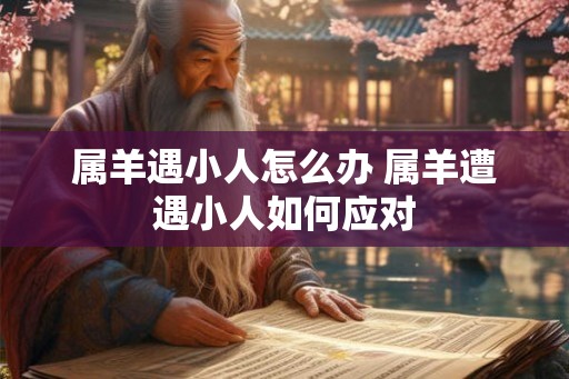 属羊遇小人怎么办 属羊遭遇小人如何应对