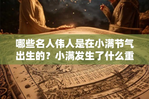 哪些名人伟人是在小满节气出生的？小满发生了什么重大事件？