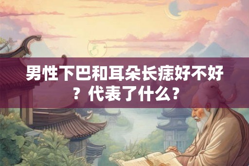 男性下巴和耳朵长痣好不好？代表了什么？