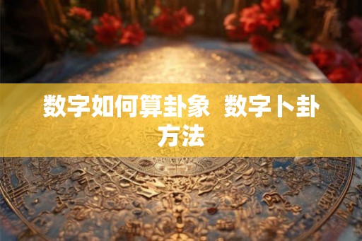 数字如何算卦象  数字卜卦方法