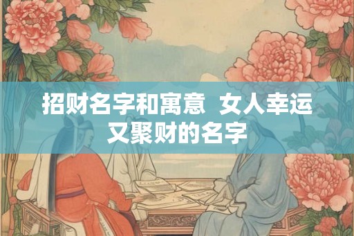 招财名字和寓意  女人幸运又聚财的名字
