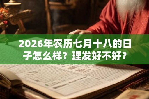 2026年农历七月十八的日子怎么样?理发好不好? 2026年农历七月十八的日子怎么样?理发好不好?