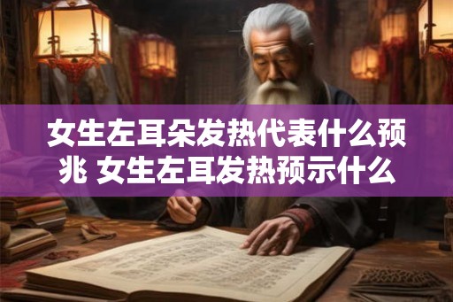 女生左耳朵发热代表什么预兆 女生左耳发热预示什么