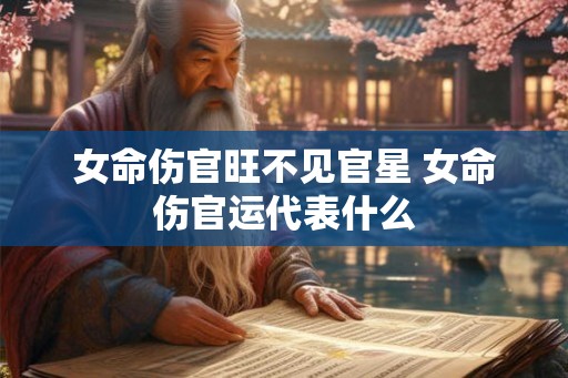 女命伤官旺不见官星 女命伤官运代表什么 女命伤官旺不见官星 女命伤官运代表什么