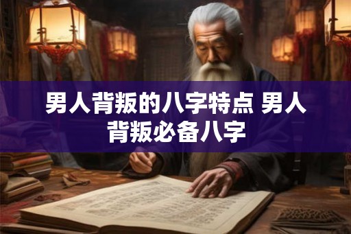 男人背叛的八字特点 男人背叛必备八字