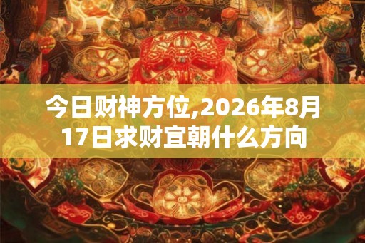 今日财神方位,2026年8月17日求财宜朝什么方向