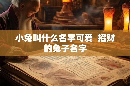 小兔叫什么名字可爱  招财的兔子名字