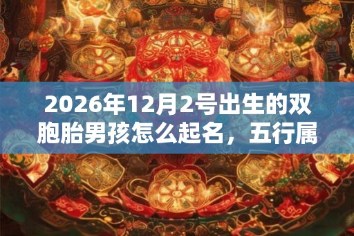 2026年12月2号出生的双胞胎男孩怎么起名，五行属什么