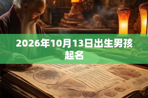 2026年10月13日出生男孩起名