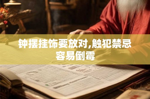 钟摆挂饰要放对,触犯禁忌容易倒霉