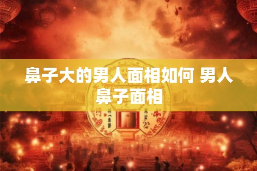 鼻子大的男人面相如何 男人鼻子面相 鼻子大的男人面相如何 男人鼻子面相
