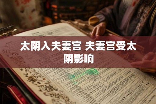 太阴入夫妻宫 夫妻宫受太阴影响 太阴入夫妻宫 夫妻宫受太阴影响