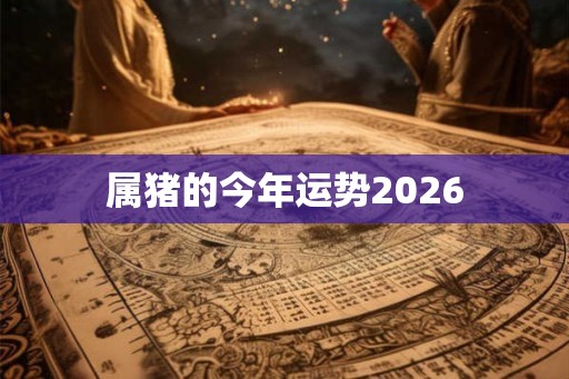 属猪的今年运势2026