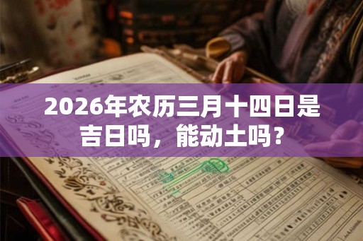 2026年农历三月十四日是吉日吗,能动土吗? 2026年农历三月十四日是吉日吗,能动土吗?