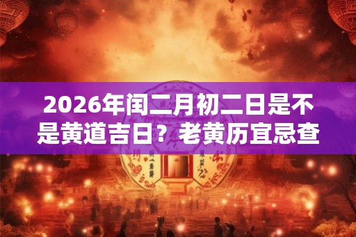 2026年闰二月初二日是不是黄道吉日？老黄历宜忌查询