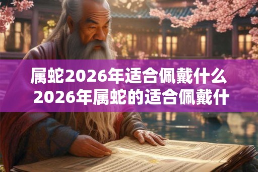 属蛇2026年适合佩戴什么 2026年属蛇的适合佩戴什么
