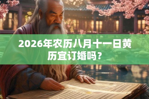 2026年农历八月十一日黄历宜订婚吗? 2026年农历八月十一日黄历宜订婚吗?