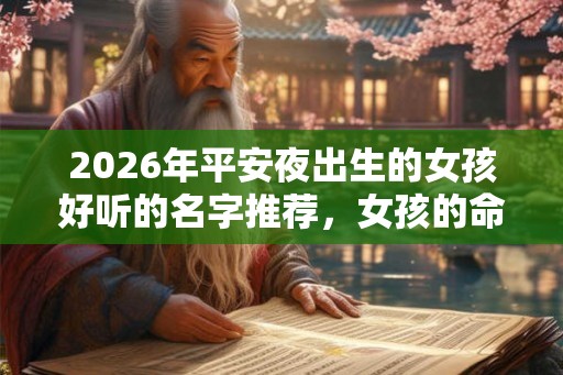 2026年平安夜出生的女孩好听的名字推荐，女孩的命运好不好？