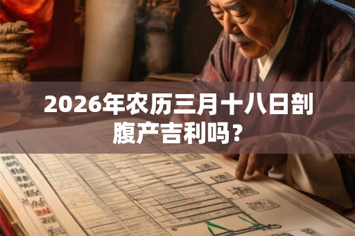 2026年农历三月十八日剖腹产吉利吗？