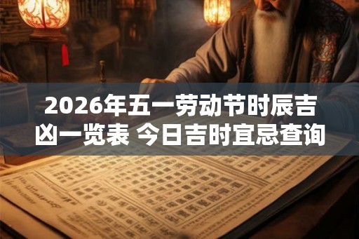 2026年五一劳动节时辰吉凶一览表 今日吉时宜忌查询