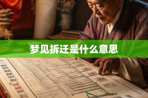 梦见拆迁是什么意思