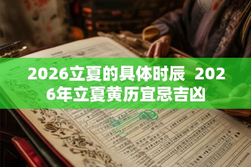 2026立夏的具体时辰  2026年立夏黄历宜忌吉凶