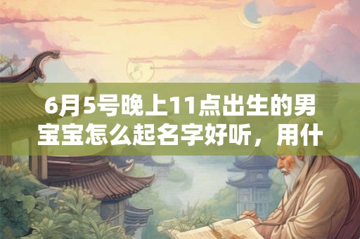 6月5号晚上11点出生的男宝宝怎么起名字好听，用什么字好