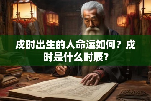 戍时出生的人命运如何？戌时是什么时辰？