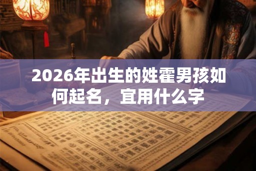 2026年出生的姓霍男孩如何起名，宜用什么字