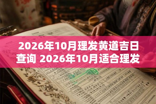 2026年10月理发黄道吉日查询 2026年10月适合理发的好日子 2026年10月理发黄道吉日查询 2026年10月适合理发的好日子